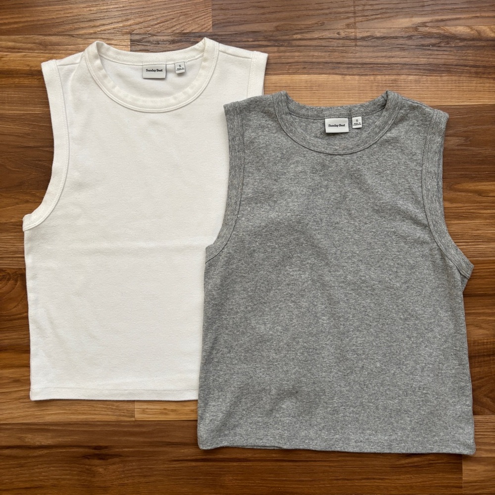 BUNDLE (4) Aritzia Sunday Best Wilfred Free Tops Tanks Set XS/S - Picture 12 of 16